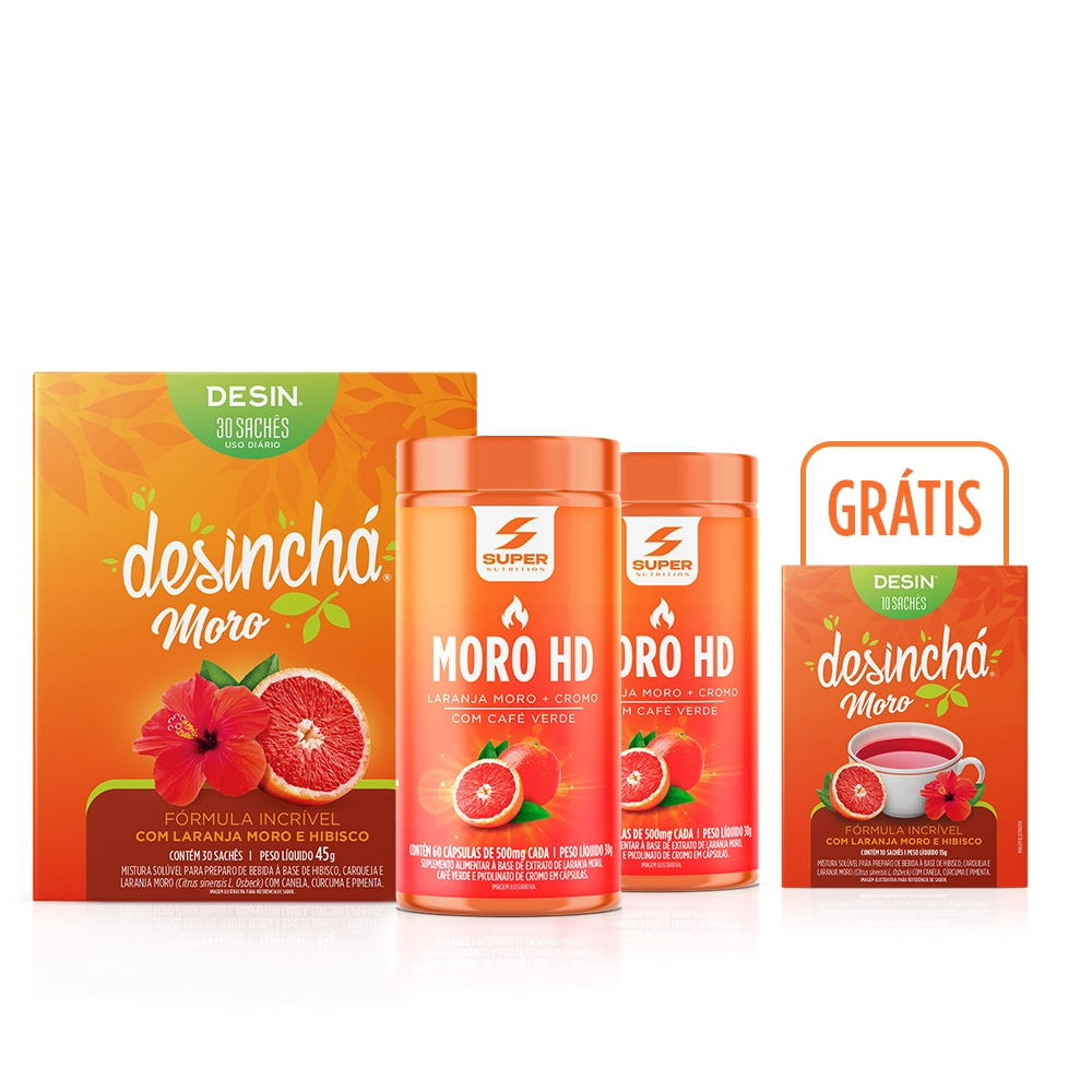 Combo Desinchá Moro Laranja Moro Hibisco Moro HD Desinchá