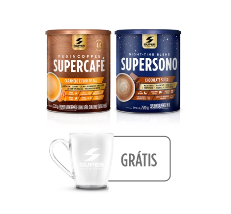 Combo SuperFoco: Supercafé Caramelo e Flor de Sal + SuperSono + Caneca (brinde)