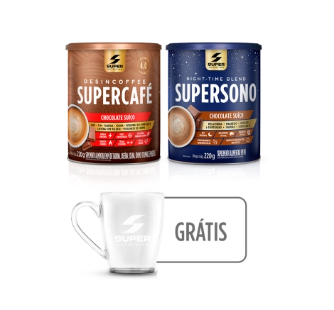 Combo SuperFoco: Supercafé Chocolate Suíço + SuperSono + Caneca (brinde)