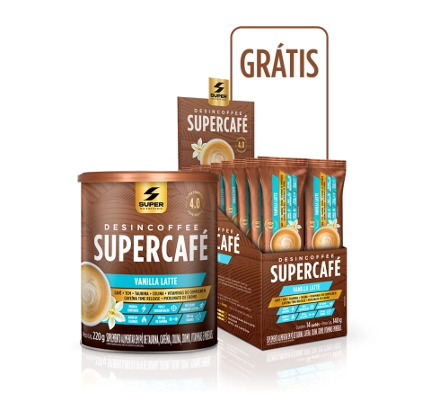 Compre 1 Lata, Ganhe 1 Pack de 14 Sticks - Desincoffee Supercafé Vanilla Latte