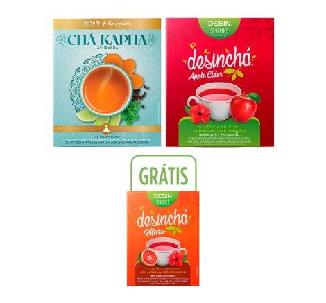 Desinchá Ayurveda Kapha + Apple Cider (30 sachês) + Brinde