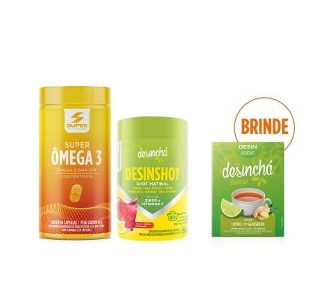 Kit Super Omega 3 + Desinshot + Brinde