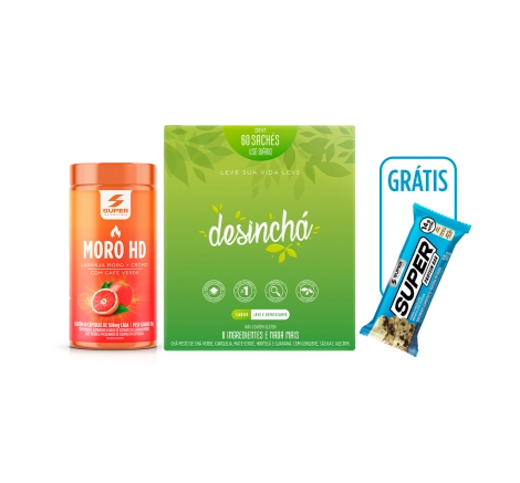 Moro HD + Desinchá 60 dias + Brinde Barrinha Protein Bar