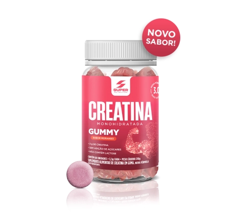 Super Gummy Creatina Sabor Morango (60 gomas)