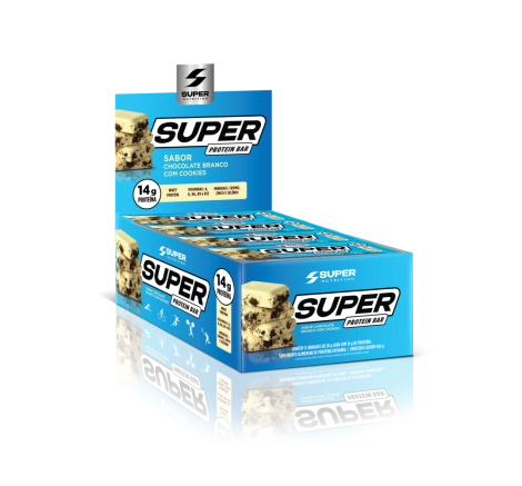 Super Protein Bar Barrinha Chocolate Branco com Cookies 50g