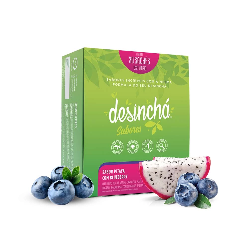 Ch de Pitaya com Blueberry 30 Sach s Desinch