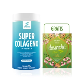 Compre 1 Colágeno Invisible sabor Neutro da Super Nutrition Ganhe 1 Desinchá Flow da Juju Norremose