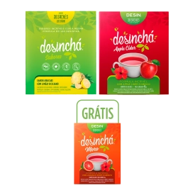 Desinchá Abacaxi com Limão + Apple Cider (30 sachês) + Brinde