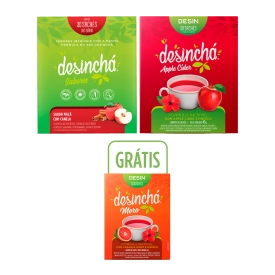 Desinchá Maçã com Canela + Apple Cider (30 sachês) + Brinde