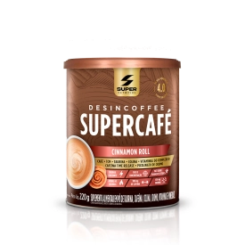 Desincoffee Supercafé TCM, Cafeína Time Release, Vit B sabor Cinnamon Roll (220g)