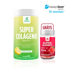 Compre 1 Super Colágeno Beauty e Ganhe 1 Super Gummy Apple HD + Espaçolaser